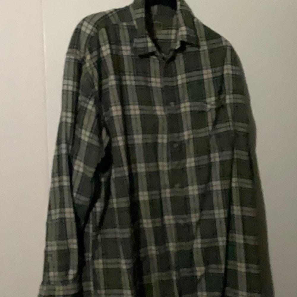 Brazos Work Force Jacket Mens XL Button Up Pockets Multicolor Plaid
